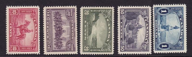 Canada Scott # 223 - 227  VF-XF OG mint never hinged cv $ 182 ! see pic !