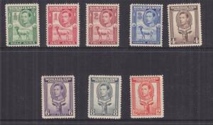 SOMALILAND PROTECTORATE, 1938 KGVI set of 8 to 12a., lhm.
