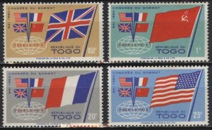 Togo 382-385 (mh set of 4) Summit Conference: flags (1960)