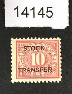 MOMEN: US STAMPS # RD5 MINT OG NH LOT #14145