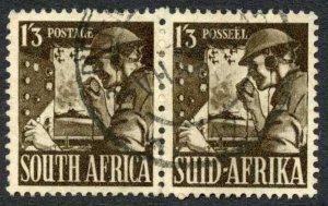 South Africa SG94 1/3 Blackish Brown 1941 War Effort Cat 10 pounds