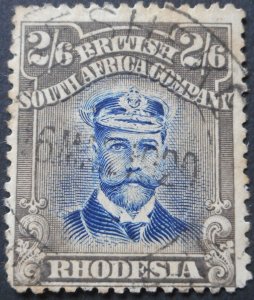Rhodesia Admiral Die II Two Shillings and Six Pence p15 SG 249 used