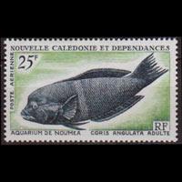 NEW CALEDONIA 1965 - Scott# C43 Fish 25f LH