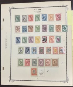 Finland Collection  1858-1976   MNH, Mint and used  45 pages 700+ stamps