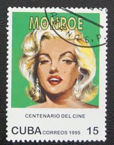 Cuba Sc# 3689 CENTENNIAL  CINEMA theatre movie Marilyn Monroe 15c  1995 used cto