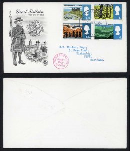 SG689p-92p 1966 Landscapes phos Set on illustrated First Day Cover