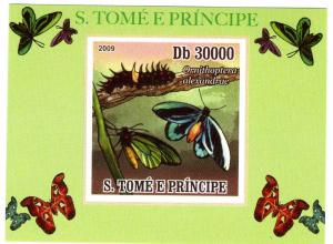 Sao Tome & Principe 2009 Butterflies Deluxe s/s mnh.vf