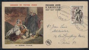 France 1953 Hernani of Victor Hugo FDC