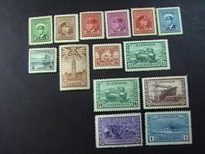 CANADA # 249-262--MINT NEVER/HINGED----COMPLETE SET----1942-43