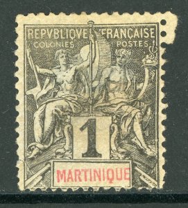 Martinique 1892 French Colony 1¢ Commerce & Navigation Scott #33 Mint D816