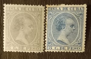 Cuba Sc #145-146 Mh, Og VF ×2 Stamps Alfonso