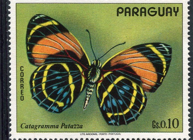 Paraguay 1973 BUTTERFLIES 1 value Perforated Mint (NH)