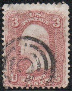 US #65 VF used, target cancel, very nice stamp, Select!