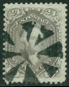 EDW1949SELL : USA 1863. Scott #78 Used. Beautiful looking stamp. PSAG. Cat $350.