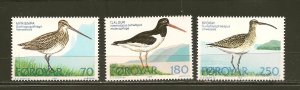 Faroe Islands SC#28-30 Birds MNH