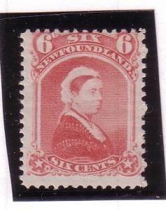 Newfoundland Sc 35 1870 6 c dull rose Victoria stamp mint NH