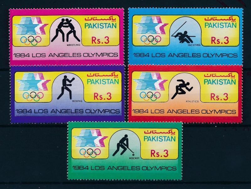 [55690] Pakistan 1984 Olympic games Wrestling Sailing Boxing Hockey MNH