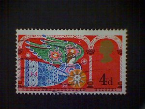 Great Britain, Scott #605, used(o), 1969, Christmas, Angel in Flight, 4d