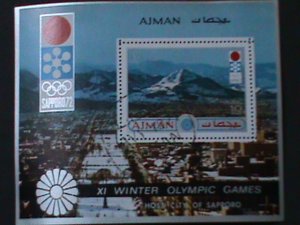 AJMAN 11TH WINTER OLYMPIC GAMES SAPPORO'72-JAPAN-CTO S/S VF FANCY CANCEL