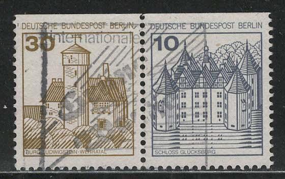 Germany Berlin Scott # 9N394, 9N391, used, se-tenant, Mi # W65