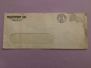 U.S. Multipost Co Rochester N.Y. 1935 Pre Paid Stamp Cover R50707