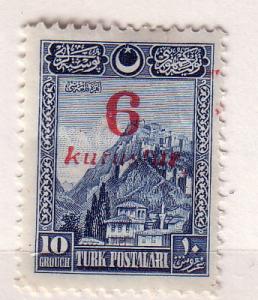 Turkey #675,6k on 10g deep blue  Mint H, Cat.$5.50