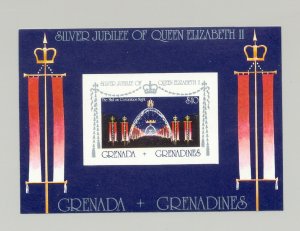 Grenada Grenadines #216 Queen Elizabeth Silver Jubilee 1v S/S Imperf Proof