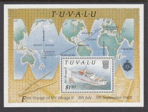 Tuvalu 528 Ship Souvenir Sheet MNH VF