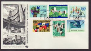 UN Vienna 1-6 Regular Issues Geneva U/A FDC