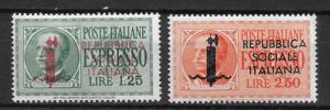 Italy (Social Republic), E1-2, Special Del. Sgls,**MNH**