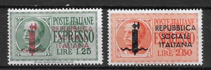 Italy (Social Republic), E1-2, Special Del. Sgls,**MNH**