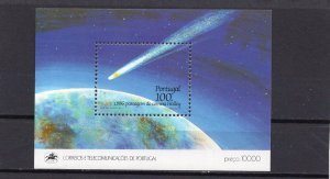 PORTUGAL 1986 SPACE/HALLEY'S COMET S/S MNH