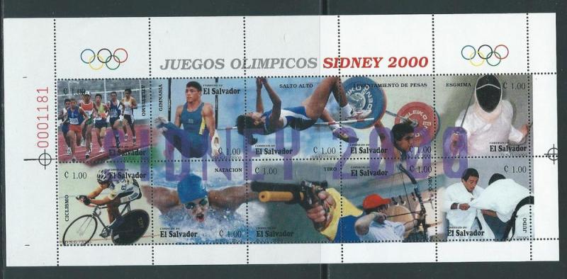 Salvador 1541 2000 Olympics s.s. MNH