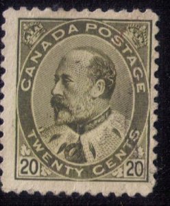 CANADA SCOTT #94 USED VERY LIGHT CANCEL F-VF