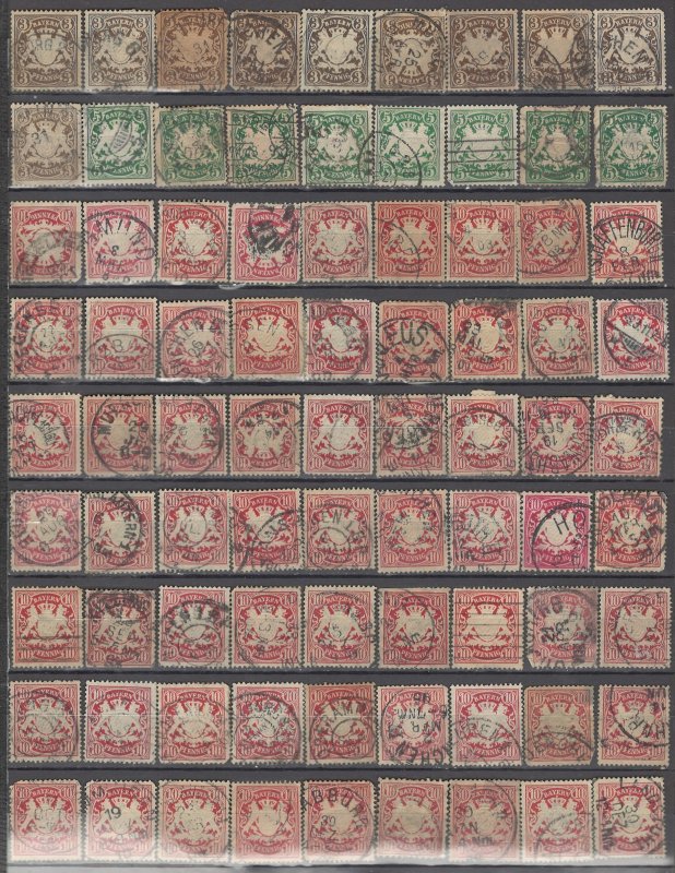 COLLECTION LOT OF #1205 BAVARIA 81 STAMPS 1876+ CLEARANCE CV + $52