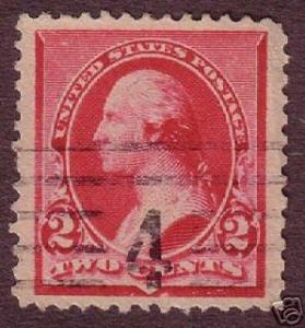 Sc# 220c, used 2c Washington, carmine - 4847