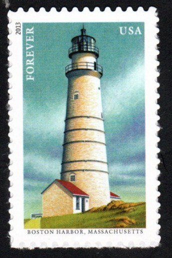 SC# 4793 - (46c) - New England Lighthouses, Boston Harbor, MA - MNH Single