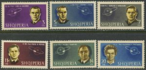 ALBANIA Sc#680-685 1963 Man's Conquest of Space Complete Mint OG NH