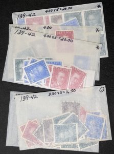 EDW1949SELL : ESTONIA 1938 Sc #139-42. 11 sets VF MNH. 7 sets VF, Used. Cat $188