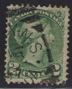 Canada Used Scott 36 Used perf 12 Green stamp