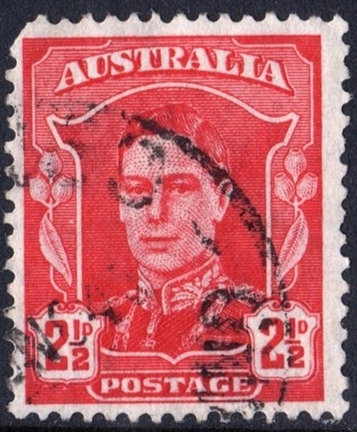 Australia SC#194 2½d King George VI Single (1942) Used