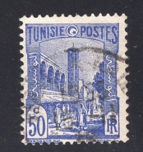 Tunisia   #88  used  1934  mosque Tunis  50c  ultra