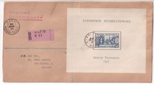 Kaedi, Mauritania to Manchester, England 1938 Registered, ... (51987)