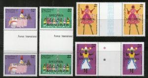 St. Vincent Grenadines 1985 Dances Costume SPECIMEN Gutter Pair Sc 510-13 MNH #