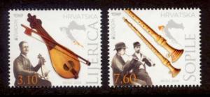 Croatia Sc# 911-2 MNH Europa 2014 / Musical Instruments