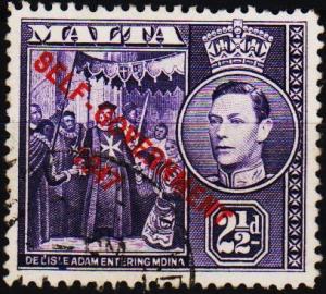 Malta. 1948  2 1/2d S.G.239  Fine Used