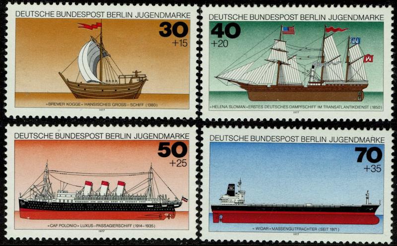 Germany Berlin #9NB133-36  MNH - Ships, Sailing Ship (1977)