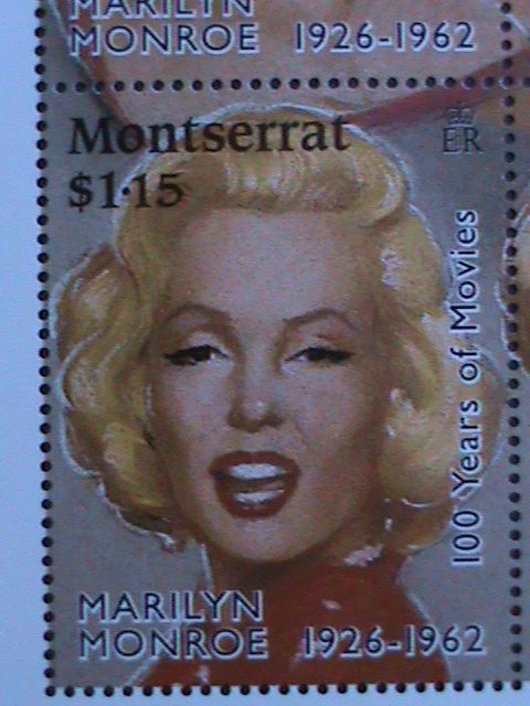 MORNTSERRAT-1995-CENTENARY OF MOVIES- SEXY MARILYN MONROE MNH SHEET-VERY FINE