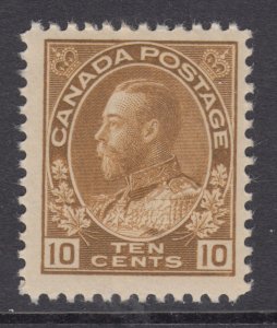 Canada Sc 118 MNH. 1925 10c bister brown KGV Admiral