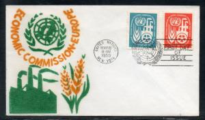 UN #71-72 FDC Velvetone Cachet unaddr C625